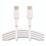 Belkin BOOST CHARGE USB-C to USB-C Cable, 3.3 ft, White, 2/Pack View Product Image