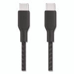 Belkin BOOST CHARGE Braided USB-C to USB-C Cable, 100 W Power Delivery, 6.6 ft, Black View Product Image