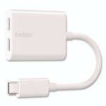 Belkin RockStar USB-C Audio + Charge Adapter, White View Product Image