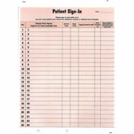 Tabbies Patient Sign-In Label Forms - 125 Sheet(s) - 8.50" x 11" Sheet Size - Salmon Product Image 