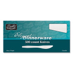 Berkley Square Elegant Dinnerware Heavyweight Cutlery, Knife, Plastic, White, 500/Box View Product Image
