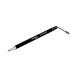 CONTROLTEK Replacement Antimicrobial Ballpoint Counter Pen, Medium 1 mm, Black Ink, Black Barrel View Product Image