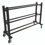 Champion Sports Deluxe Heavy-Duty Basketball Cart, Metal, 220 lb Capacity, 16 x 50.75 x 34.75, Black View Product Image