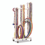 Champion Sports Jump Rope and Hoop Cart, Plastic, 19 x 28 x 69, White View Product Image
