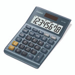 Casio MS80B 8-Digit Battery and Solar Basic Calculator, LCD, Navy Blue View Product Image