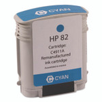 Innovera Remanufactured Cyan High-Yield Ink, Replacement for 82 (C4911A), 69 mL View Product Image