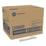 Dixie Bamboo Cutlery, Mediumweight Knife, Paper, Light Golden, 100/Pack, 10 Packs/Carton View Product Image