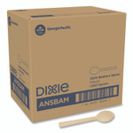 Dixie Bamboo Cutlery, Mediumweight Spoon, Paper, Light Golden, 100/Pack, 10 Packs/Carton View Product Image