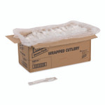 Dixie Mediumweight Polypropylene Cutlery, Individually Wrapped, Fork, Plastic, White, 1,000/Carton View Product Image