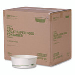 Eco-Products GreenStripe Paper Food Containers, 7.28" dia x, 2.48", White, 300/Carton View Product Image