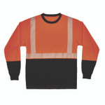 ergodyne GloWear 8281BK Class 2 Long Sleeve Shirt with Black Bottom, X-Small, Orange View Product Image