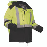 ergodyne GloWear Class 3 Hi-Vis Winter Jacket with AmpliFIRE Heat Reflective Lining, Medium, Lime View Product Image