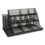 Mind Reader Network Collection 14-Compartment Coffee Cup and Condiment Countertop Organizer, 11.61 x 23.9 x 12.76, Black View Product Image