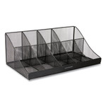 Mind Reader Network Collection 11-Compartment Coffee Cup and Condiment Countertop Organizer, 9.5 x 17.88 x 6.63, Black View Product Image