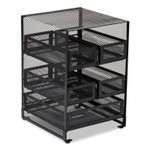 Mind Reader Network Collection 5-Compartment Tea Countertop Organizer, 6.75 x 7 x 10, Black View Product Image
