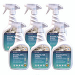 ECOS PRO Stainless Steel Cleaner and Polish, Free and Clear Scent, 32 oz Spray Bottle, 6/Carton View Product Image
