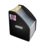 C-Line Vertical Expanding File, 10" Expansion, 13 Sections, 1/12-Cut Tabs, Letter Size, Black View Product Image
