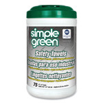 Simple Green Safety Towels, 1-Ply, 10 x 11.75, White, Unscented, 75/Canister (SMP13351) View Product Image