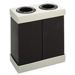 Safco At-Your-Disposal Recycling Center, Two 28 gal Bins, Polyethylene, Black View Product Image