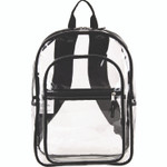 Eastsport Clear with Color Trim Backpack, 11.5" x 5" x 16.5", Clear/Black View Product Image