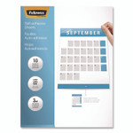 Fellowes Self-Adhesive Laminating Sheets, 3 mil, 9.25 x 12, Glossy Clear, 10/Pack View Product Image