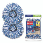 O-Cedar Rinse Clean Refill, Microfiber, Custom Size for Rinse Clean Mop System, Blue/White, 2/Pack, 6 Packs/Carton View Product Image