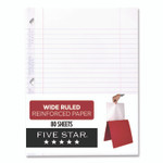 Five Star Reinforced Filler Paper, 3-Hole, 8 x 10.5, Wide/Legal Rule, 80/Pack Product Image