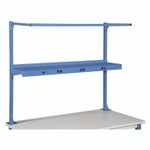 Global Industrial Upper Workbench Shelf, 6 Single Outlets, For Use With 60" Wide Workbenches, 100 lb Weight Capacity View Product Image
