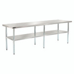 Global Industrial Work Table with Undershelf, Rectangular, 96 x 30 x 35, Silver Top, Silver Base/Legs View Product Image
