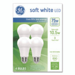 GE Classic LED SW Non-Dim A19 Light Bulb, 10.5 W, Soft White, 4/Pack View Product Image