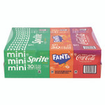 Coca-Cola Mini Cans Variety Pack, Assorted Flavors, 7.5 oz Can, 30/Carton View Product Image