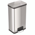 HLS Commercial Step Pedal Trash Can with AirStep Technology, 18 gal, Stainless Steel, Silver Product Image