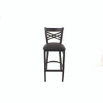 JMC Furniture X Series Barstool, Supports Up to 300 lb, 29.5" Seat Height, Black Seat, Black Back, Black Base Product Image