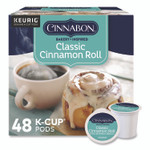 Cinnabon Classic Cinnamon Roll Coffee K-Cups, 0.33 oz, 48/Box View Product Image