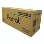 Karat Polypropylene Plastic Hinged Container, 6 x 6 x 3.3, Clear, Plastic, 50/Pack, 6 Packs/Carton View Product Image