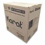 Karat PET Plastic Hinged Container, 9 x 9 x 3.6, Clear, Plastic, 100/Pack, 2 Packs/Carton View Product Image
