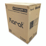 Karat Polypropylene Plastic Hinged Container, 6 x 6 x 3, Black/Clear, Plastic, 50/Pack, 6 Packs/Carton View Product Image
