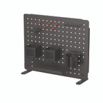 Kantek Pegboard Organizer, Three Compartments, 20.58 x 1 x 17, Black, Steel View Product Image