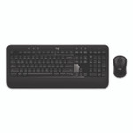 Logitech Advanced Wireless Mouse and Keyboard Combo, 2.4 GHz Frequency, 33 ft Wireless Range, Black View Product Image