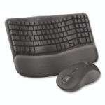 Logitech Wave MK670 Wireless Ergonomic Keyboard and Signature M550L Mouse Combo, 2.4 GHz, Frequency/33 ft Wireless Range, Graphite View Product Image