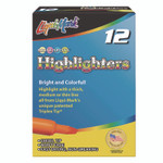 Liqui-Mark Tank Fluorescent Highlighter, Orange Ink, Chisel Tip, Orange Barrel, Dozen View Product Image