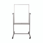Luxor Mobile Magnetic Whiteboard, 36" x 68", White Surface, Satin Aluminum Frame View Product Image
