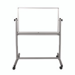 Luxor Mobile Magnetic Whiteboard, 36" x 24", White Surface, Silver Aluminum Frame Product Image