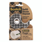 Scotch Stainless Steel Refillable Tape Dispenser with 2 Rolls 0.75" x 550" Tape Product Image