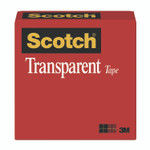 Scotch Transparent Tape, 1" Core, 0.5" x 72 yds, Transparent View Product Image