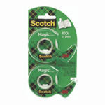 Scotch Magic Tape in Handheld Dispenser, 1" Core, 0.75" x 50 ft, Clear, 2/Pack View Product Image