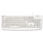 Kensington Pro Fit USB Washable Keyboard, 104 Keys, White View Product Image