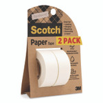 Scotch Paper Tape, 3/4" x 600", White, 2/Pack View Product Image