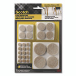 Scotch Felt Pad Protectors, Assorted Round, Beige, 78/Pack View Product Image