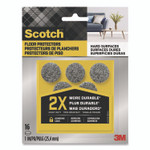 Scotch Felt Pad Protectors, 1" Diameter, Gray, 16/Pack Product Image